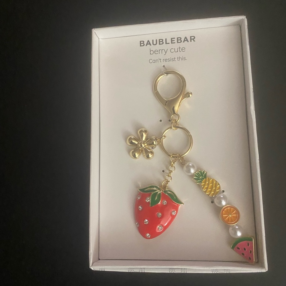 BaubleBar Berry Cute  Keychain/bag clip